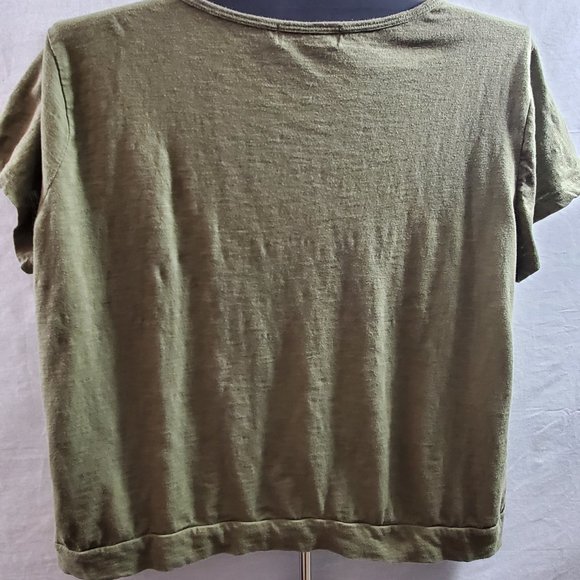 APPROPRIATE BEHAVIOR Army Green w Silver & Black Butterflys 4X (26/28W) - Picture 4 of 9